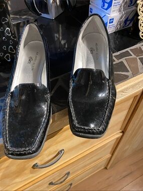 Anne Klein Black Patent Loafers